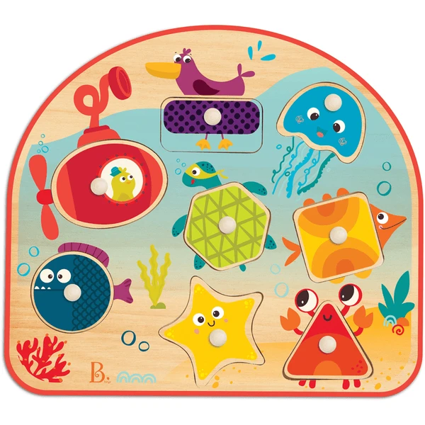 B. Toys B.TOYS B. Sea Treasures - Holzpuzzle Meerestiere 8-teilig Mehrfarbig 3 B. Toys B.TOYS B. Sea Treasures - Holzpuzzle Meerestiere 8-teilig Mehrfarbig