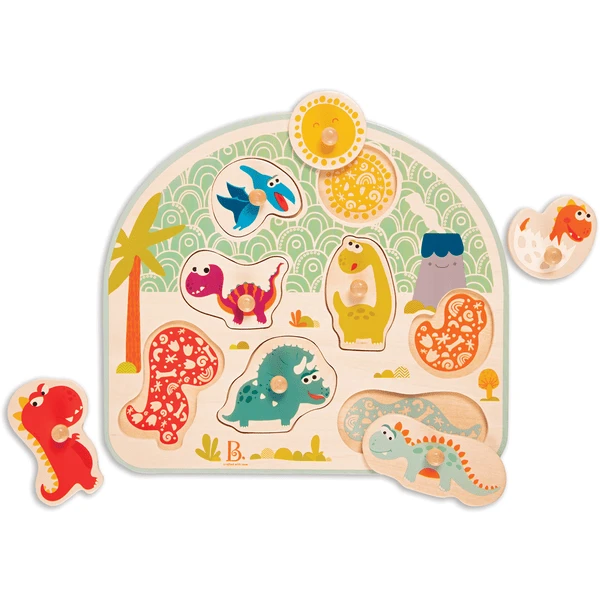 B. Toys B.TOYS B. Stomping Dinos - Holzpuzzle Dinos 8-teilig Mehrfarbig 3 B. Toys B.TOYS B. Stomping Dinos - Holzpuzzle Dinos 8-teilig Mehrfarbig