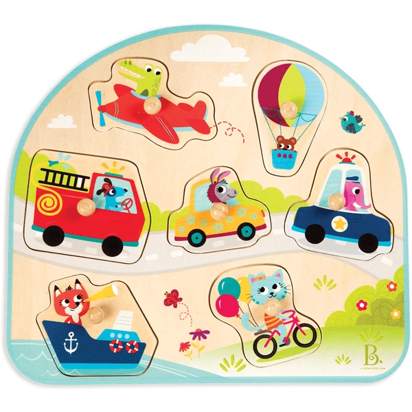 B. Toys B.TOYS B. Vehicles On The Go - Holzpuzzle Verrückte Fahrzeuge 7-teilig Mehrfarbig 3 B. Toys B.TOYS B. Vehicles On The Go - Holzpuzzle Verrückte Fahrzeuge 7-teilig Mehrfarbig