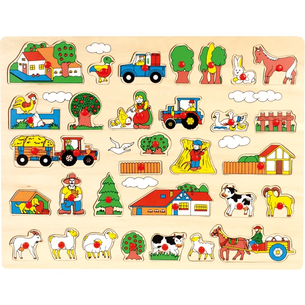Bino Holz - Steckpuzzle Bauernhof, Maxi 3 Bino Holz - Steckpuzzle Bauernhof, Maxi