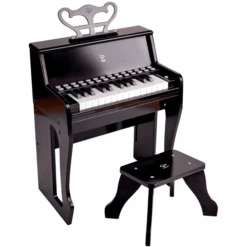 Hape Leuchttasten-Piano Mit Hocker, Schwarz