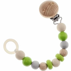 HESS Schnullerkette, Natur Apfelgrün