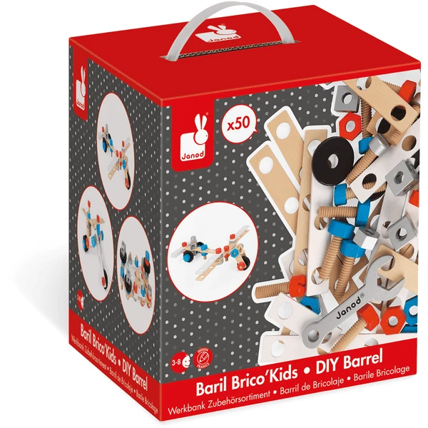 Janod® BRICO'KIDS Werkbank Zubehörsortiment, 50 Teile 3 Janod® BRICO'KIDS Werkbank Zubehörsortiment, 50 Teile