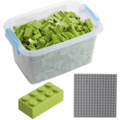 Katara Bausteine - 520 Stück Mit Box Und Grundplatte, Hell-grün