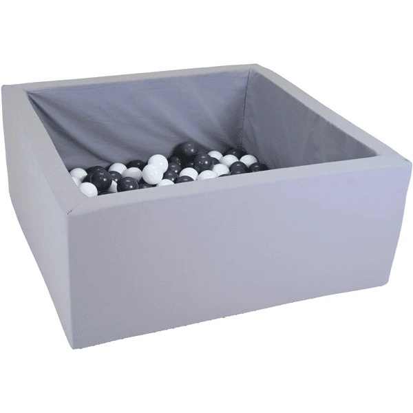 Knorr Toys® Bällebad Soft Eckig "Grey" - 100 Balls Grey/white Grau 3 Knorr Toys® Bällebad Soft Eckig "Grey" - 100 Balls Grey/white Grau