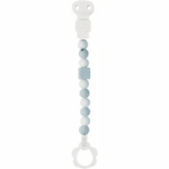 Nattou Schnullerkette, Hellblau-weiss