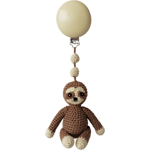 NatureZoo Of Denmark Gehäkelte Kinderwagenanhänger - Faultier, Braun 3 NatureZoo Of Denmark Gehäkelte Kinderwagenanhänger - Faultier, Braun