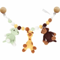NatureZoo Of Denmark Großes Trolley-Mobile - Affe, Giraffe Und Elefant