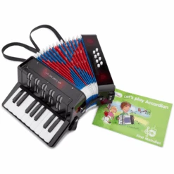 New Classic Toys® New Classic Toys Akkordeon Groß - Schwarz Mit Musikbuch