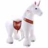PonyCycle® Weißes Einhorn Mit Bremse - Groß -Toy Land Verkauf ponycycle weisses einhorn mit bremse gross a313696