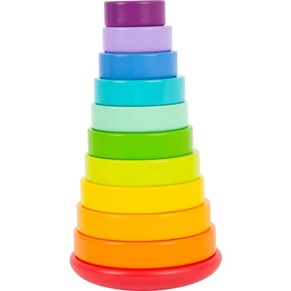 Small Foot® Stapelturm Steckspiel Regenbogen 3 Small Foot® Stapelturm Steckspiel Regenbogen